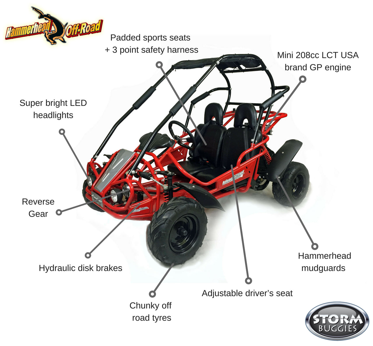 hammerhead-mudhead-reverse-208r-kids-off-road-buggy-red-features