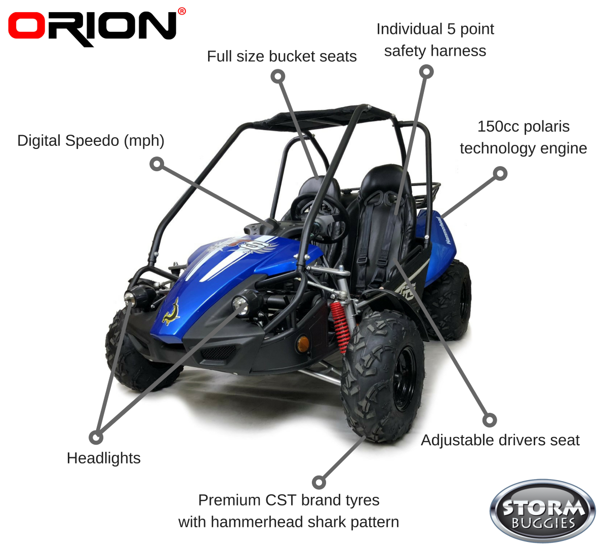 Hammerhead GTS150 Buggy with USA Specs Blue